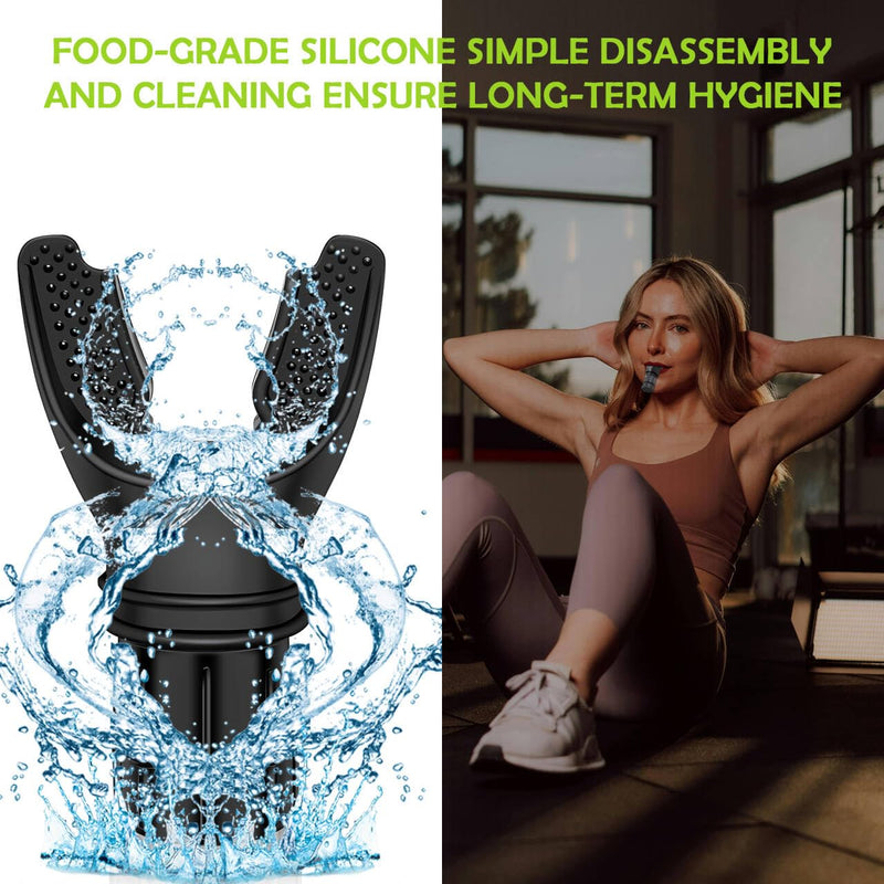 Portable Muscle Trainer, Exercise Trainer with Resistance Adjustable, Exercise Device with Variable Settings, Easy to Clean and Use, Present for Exerciser, Black/Clear - BeesActive Australia