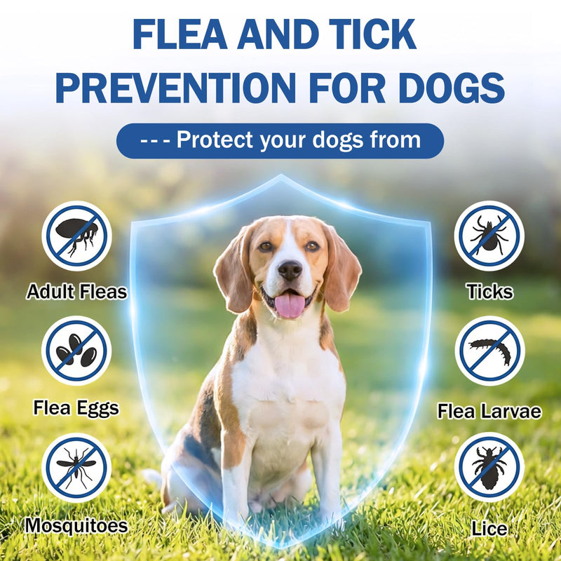 Flea and Tick Prevention for Dogs, Flea & Tick Control, Flea Drops for Small and Medium Dog (5-44 Ibs), Support for Skin & Coat Health, Fast Acting, for Dogs and Puppies 8 Weeks and Older Supplement