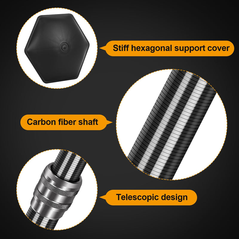 Carbon Fiber Golf Travel Bag Support Pole - Anti-Extrusion Cover and Lightweight Travel Golf Bag Support Rod, Stiff Arm for Golf Travel Bag black