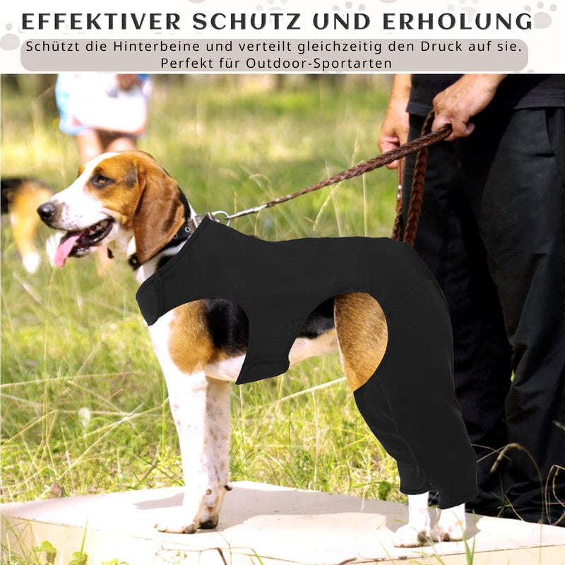 Dog bodysuit after surgery with leg, wound protection suits for dogs, anti-wound licking surgery body dogs, knee bandage dog hind leg, recovery suit for dogs, dog collar alternative, dog leg protection bodysuit (L) L black - BeesActive Australia