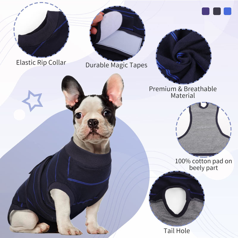 Kuoser Hundebody Nach Op, Hundebody Nach Kastration Rüde, Hundebody Nach Op Hündin,Atmungsaktive Body Hund Katzenbody Nach Op,Anti-Wundlecken Anzug Hund,E-Halsband Alternative Nach Hund Body Operation M(Zurück:34-41cm;Brust:49-59cm) Königsblau - BeesActive Australia