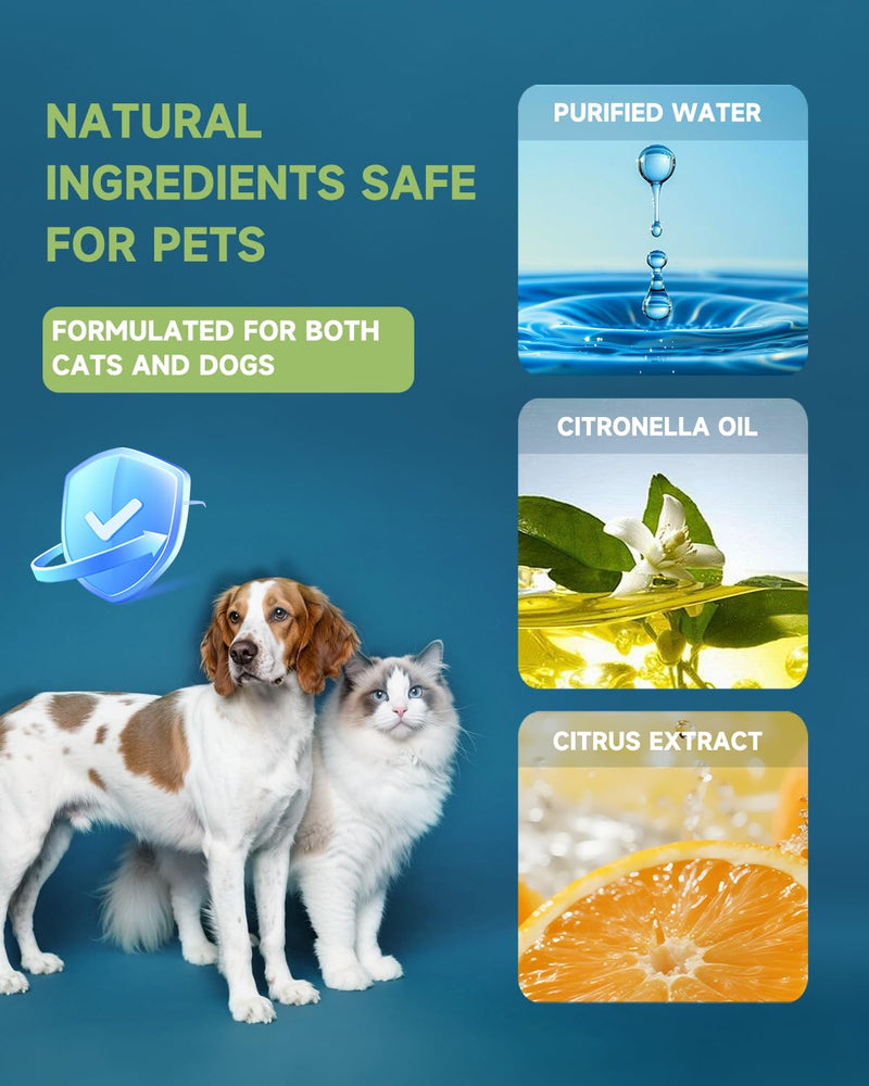 Natural Hairball Relief Liquid for Cats & Pet Deterrent Spray for Cats and Dogs - Indoor & Outdoor Furniture Protection, Stop Scratching, Chewing & Urine Marking