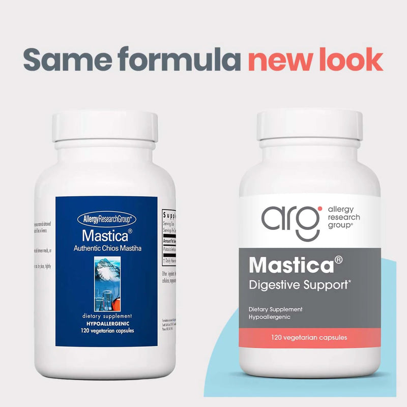 ARG Mastica Chios Mastic Gum Resin Digestive, 120 Capsules | 1000 mg Chios Mastic Gum Resin per Serving for Digestive Comfort, Vegetarian and Hypoallergenic Formula