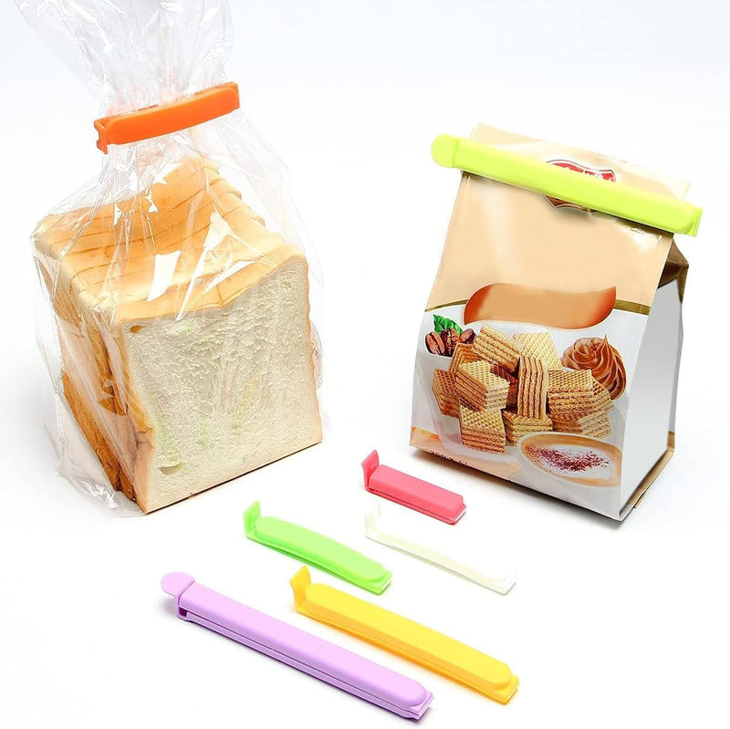 4 Pack Bag Clips with Pour Spout + 10 PCS Food Bag Clips, Sealing Bag Clips for Snack Food Storage, Reusable Plastic Cap Sealer Clips for Snack Small Particle Food, Liquid, Dog/Cat Food Organizer - BeesActive Australia