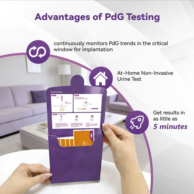 AssuTest PdG Test Strips Progesterone Urine Test for Confirming Ovulation, At-Home Fertility Ovulation Test, Detection Accuracy, Individually Foil-Sealed, 5 Count - BeesActive Australia