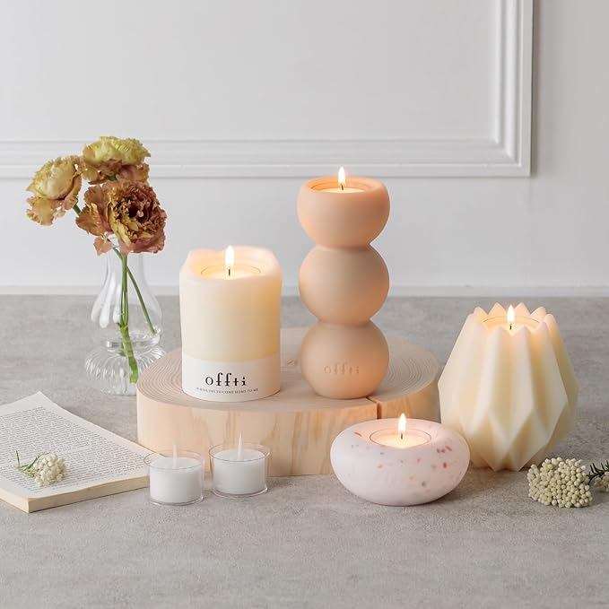 offti Fragrance Cup Candles (White Tea Scent), Pack of 4 - BeesActive Australia
