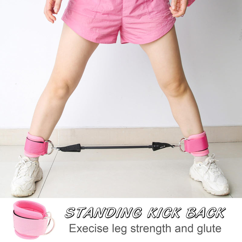Ankle Resistance Bands with Cuffs, Ankle Bands for Working Out, Ankle Resistance Band, 5 Resistance Levels Glutes Workout Equipment, Butt Exercise Equipment for Women Legs and Glutes