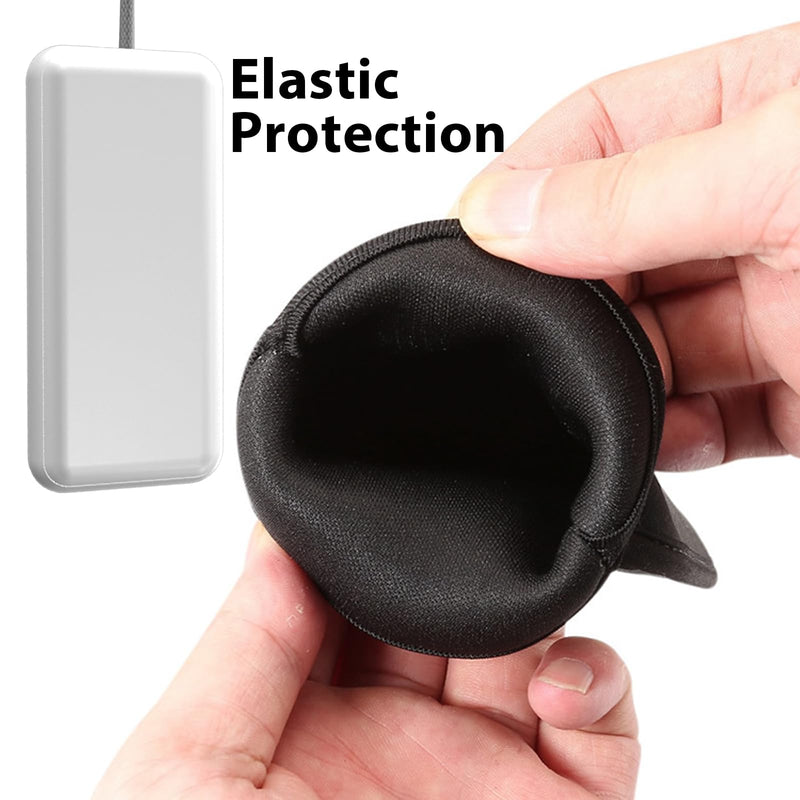 Vision pro Elastic Fabric battery pack case – Convenient Battery Holder with Carrying Case and Accessories, Effective Protection Vision Pro Battery in Work, Gaming, Travel. (Black 1) - BeesActive Australia