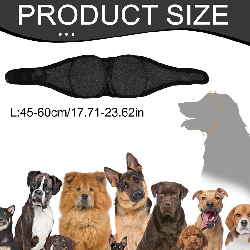 Dog Calming Hoodie Ear Wraps, Comfortable Quiet Ears Cover Muffs Plug Waterproof & Adjustable Dog Head Wrap Bonnet for Noise Protection Firework Grooming Bathing Anxiety Thunderstorms(Grey, L)
