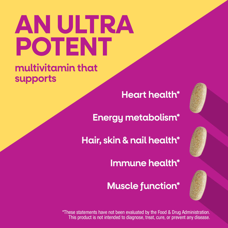 Nature's Way Alive! Women's Ultra Multivitamin, High Potency, 150 ct | Complete Daily Women's Vitamins, Promotes Energy Metabolism and Muscle Function*, Vitamin A, C, D, Methylated B12 150 Count (Pack of 1)