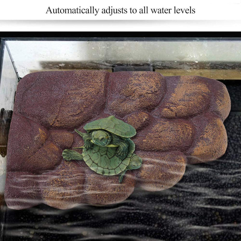 Magnetic Resin Turtle Sun Island Floating Sun Ramp Turtle Climbing Stone Aquarium Landscape Ornament Habitat Decor for Semi-Aquatic Animals (NS-79) - BeesActive Australia