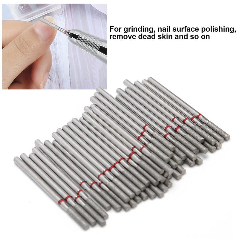 50Pcs Cuticle Bit, Carborundum Flat Head Nail Polishing Grinding Head, Dead Skin Removal Drill Bits for Beginners