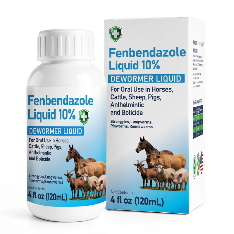 Fenbendazole-Based Digestive Care for Horses,Goats and Poultry, Intestinal Support Formula for Routine Animal Wellness,120 mL (4.2 fl oz)