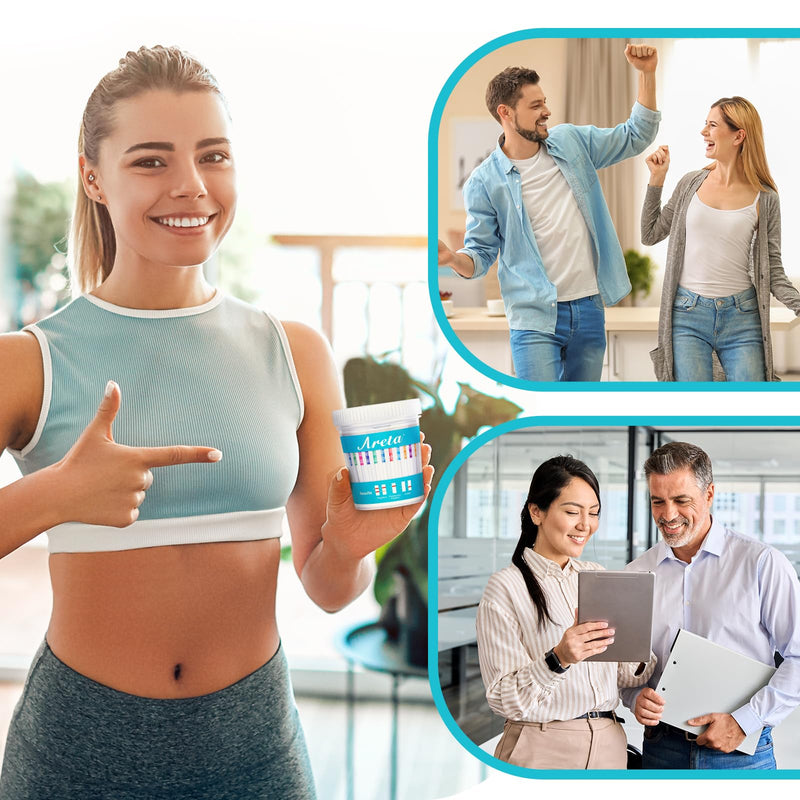 Areta Multi-Drug Test Cup 13 Panel, Screen for Most-Use Drugs (THC/AMP/BAR/BUP/BZO/COC/MDMA/MET/MTD/OPI/OXY/PCP/TCA), Results in 5 Min -#ACDOA2-1134 (2 Pack) 2 Count