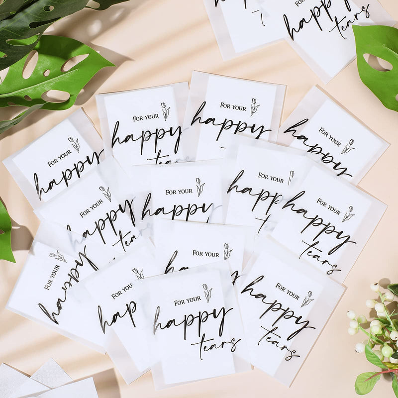 Happy Tears Tissue Packs for Wedding 3 Ply Wedding Tissues for Guests Travel Size Bulk Individual Facial Wedding Tissues Welcome Bag Stuffers Gift Bride and Groom Mother Daughter (30 Pack) 30 - BeesActive Australia
