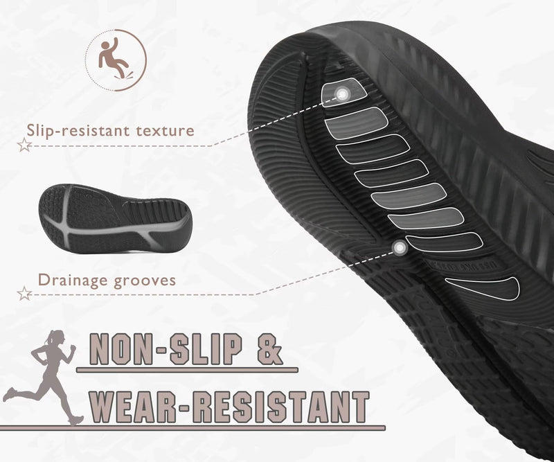 KuaiLu Flip Flops for Women with Arch Support Summer Beach Thong Sandals 9 Black（go One Size Up）