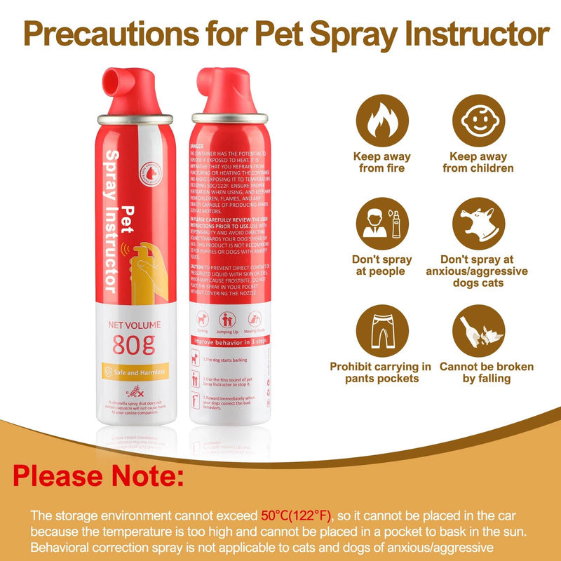 Spray Corrector Dog Trainer, 80ml 1 Pack Spray for Dog to Stops Barking, Jumping Up, Place Avoidance, Food Stealing, Fights & Unwanted Dog Behaviour Red-1 - BeesActive Australia
