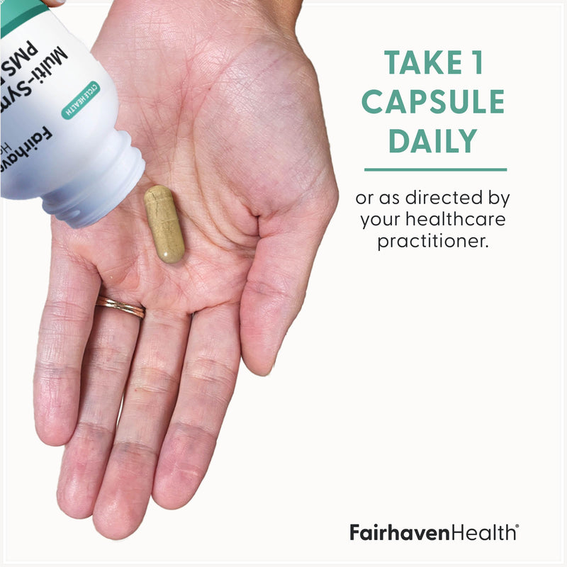 Fairhaven Health Multi-Symptom PMS Relief for Women | PMS Support Supplement for Women | Relief from Cramps, Bloating | Vegan | 30 Capsules