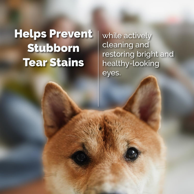 Gentle Multi-Purpose Eye Wash for Dogs & Cats (4 fl oz) Helps with Eye Infections, Redness, Irritation, Tear Stains, Discharge, Pink Eye, Conjunctivitis & Dry Eye Relief Vet Formulated