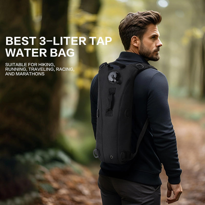 Hydration Backpack，Water Bag for Running，Hydration Vest，Equipped with 3L Hydration Bags,Suitable for Women and Running Backpacks for Men, Cycling.Mountaineering, and Marathon Races. black 18.11*8.46*0.98