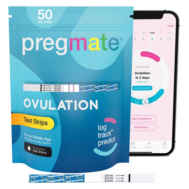 Pregmate 50 Ovulation Test Strips Predictor Kit (50 Count) 50 Count (Pack of 1) - BeesActive Australia