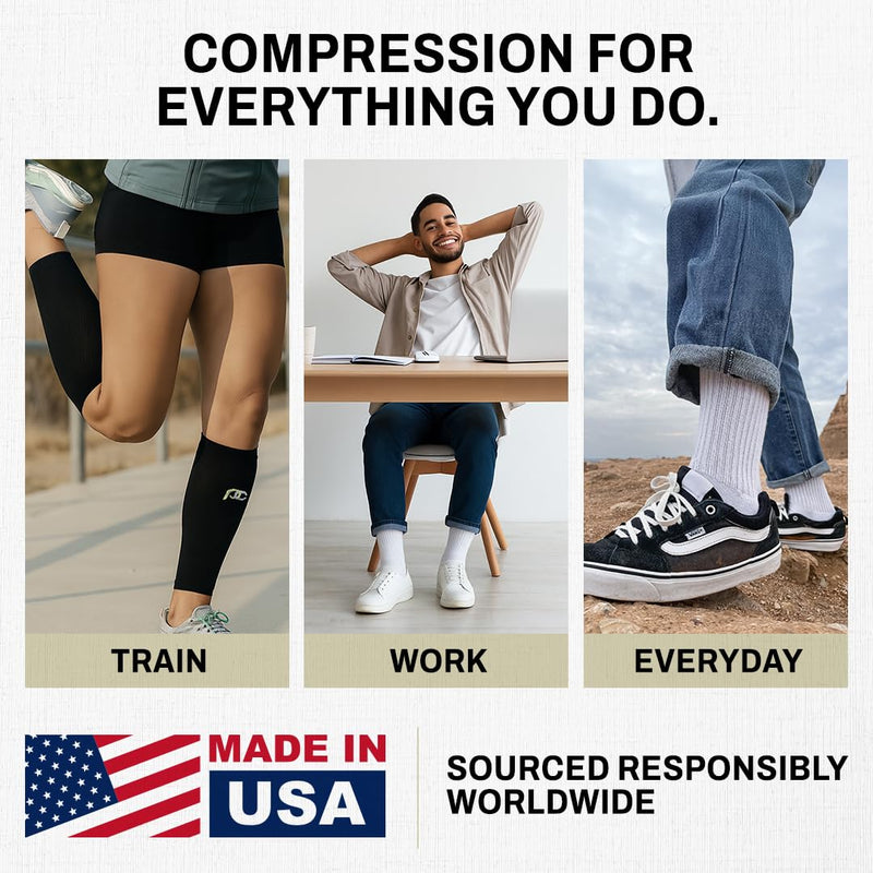 PRO Compression Calf Sleeve for Pain Relief | Calf Guard for Running, Cycling, Nurses, and Sports X-Small Pink - BeesActive Australia