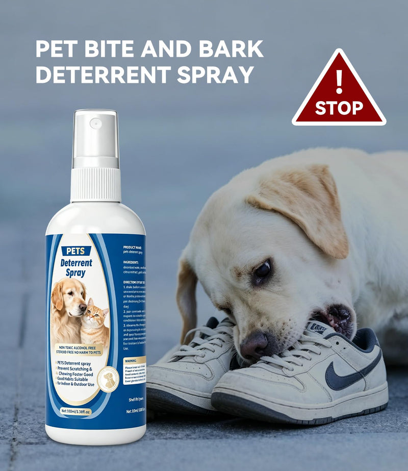 Enhanced Effectively - 100ml Bitter Spray for Dogs, Dog No Chew Spray, A Safe and Natural Behavior Correction and Training Spray for Dogs and Puppies, Indoor & Outdoor Use (Blue)
