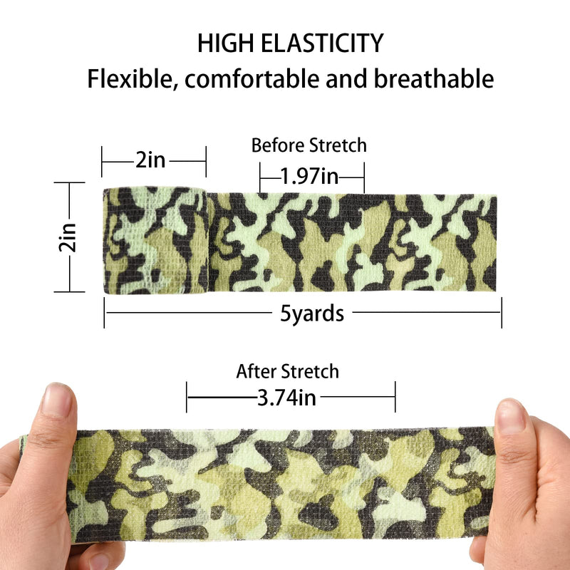 Vet Wrap Self Adhesive Bandage Wrap Non-Woven Pet Tape Bulk Self Adherent Wrap for Horse, Dog, Cat, Bird, Animals camo1 - BeesActive Australia