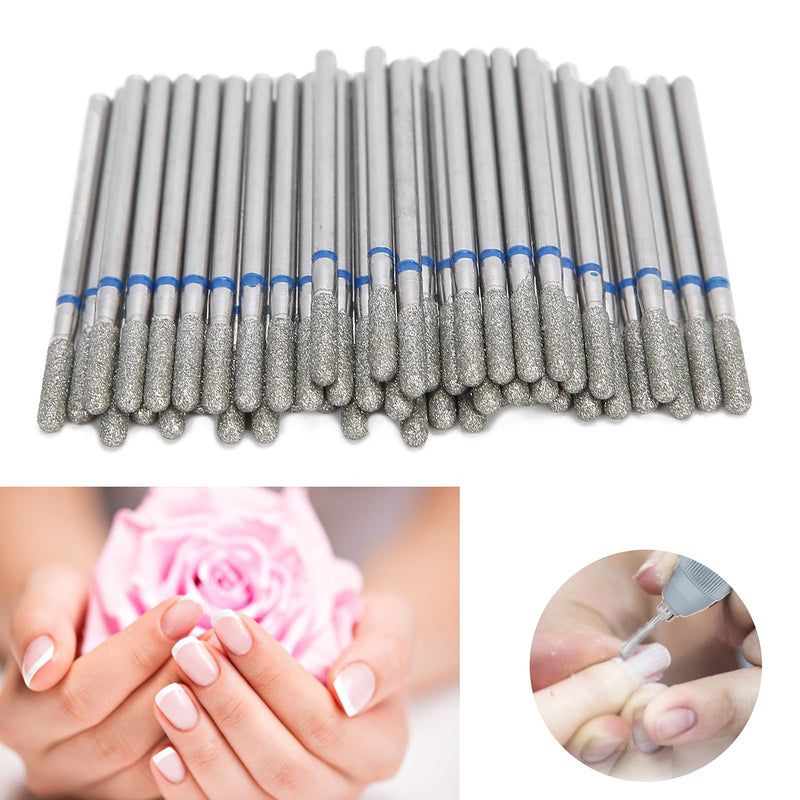 Practical Nail Drill Bits, 50Pcs Nail Polishing Grind Head Replacement Accessory Manicure Tool For Acrylic Gel Nails Cuticle Clean Pedicure (M-2.35mm) - BeesActive Australia