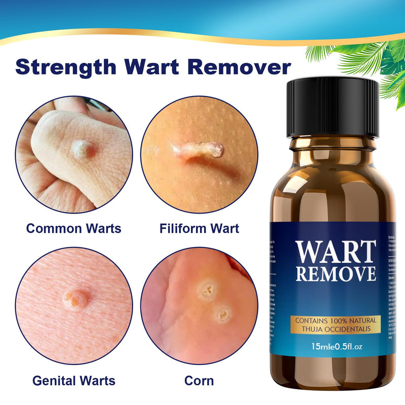 Fast Action Liquid Wart Remover - Maximum Strength Wart Gel - Exclusive Natural Formula Wart Liquid Designed for Warts, Plantar Wart, Genital Wart, Common Wart, Flat Wart, Corn, Callus Beige - BeesActive Australia