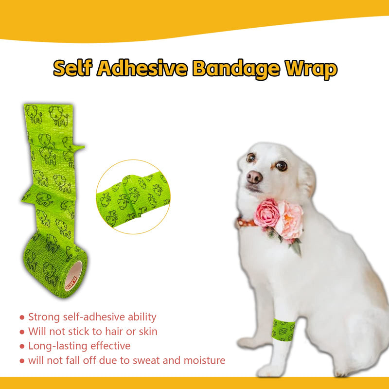 Vet Tape wrap, wrap Bandage 2 inch 12 Rolls,Cute Colorful Fruit Self Adhesive Bandage Wrap, Paw Bandages for Dog Cat Horse Pet Animals Wounds for Wrist Healing Ankle - BeesActive Australia