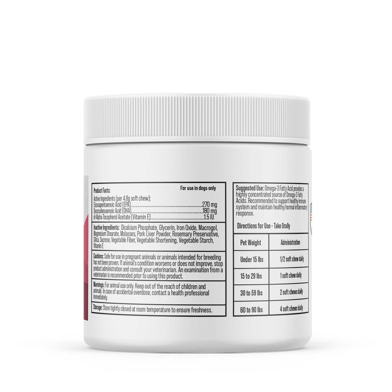 VetraHealth Omega-3 Complete Skin, Joint, Cognitive & Immune System Support for Dogs – Omega-3 Fish Oil, EPA & DHA – 60 Count (Small & Medium Dogs) Small & Medium Dogs - PawsPlanet Australia