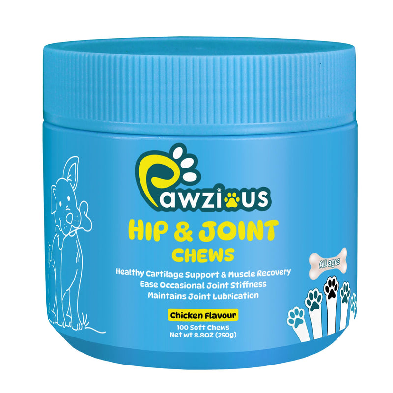 Joint Supplements for Dogs - Dog Hip and Joint Care Chews with Glucosamine, Chondroitin, Green Lipped, Omega-3, Turmeric and MSM for Arthritis, Chicken Flavor (100 Count)