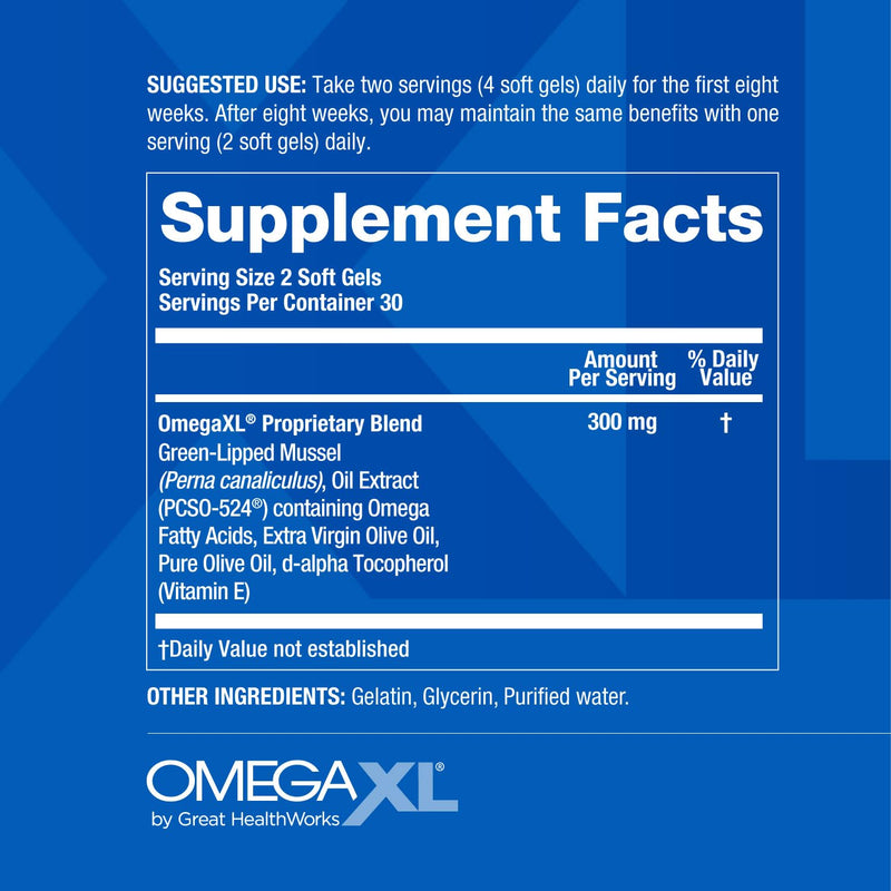 OmegaXL Powerful Joint and Muscle Support Supplement (60 Count) & TurmericXL Healthy Inflammatory Response Supplement (30 Count) 1 Count (Pack of 2) - BeesActive Australia