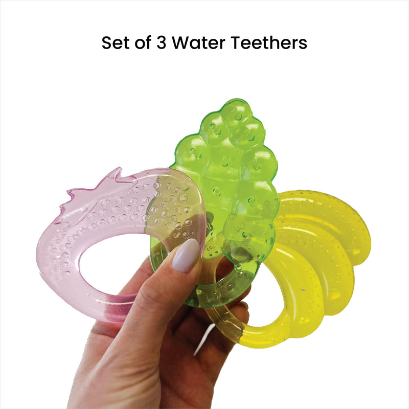 Lulyboo Water Teethers ‚Äì BPA-Free, Chillable Teething Toys for Infants & Toddlers ‚Äì Soothing Relief for Sore Gums ‚Äì Soft, Durable, Freezable ‚Äì 3+ Months (Fruits) Fruits - BeesActive Australia