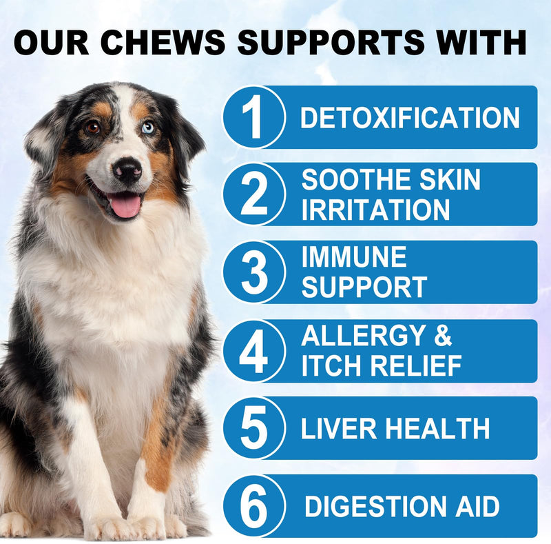 Chews for Itching and Immunity in Dogs, Relieves Immunity from Pet Allergies, Itchy Skin and Healthier Coat, Stops Paw Licking, Relieves Itching for All Breeds and Sizes - 30P - BeesActive Australia