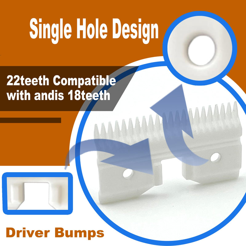 3PCS Ceramic Coarse Pet Replacement Blade Cutter Compatible with Andis 64440, Oster A5 and Walh KM Series Clippers, 22 Teeth - BeesActive Australia
