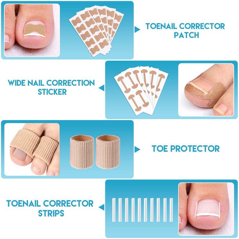 Ingrown Toenail Removal Kit, Professional Ingrown Toenail Tool Kit Includes Ingrown Toenail Corrector Drops, Corrector Patch, Toenail Clipper, Nail File Lifter Pedicure Tools - BeesActive Australia