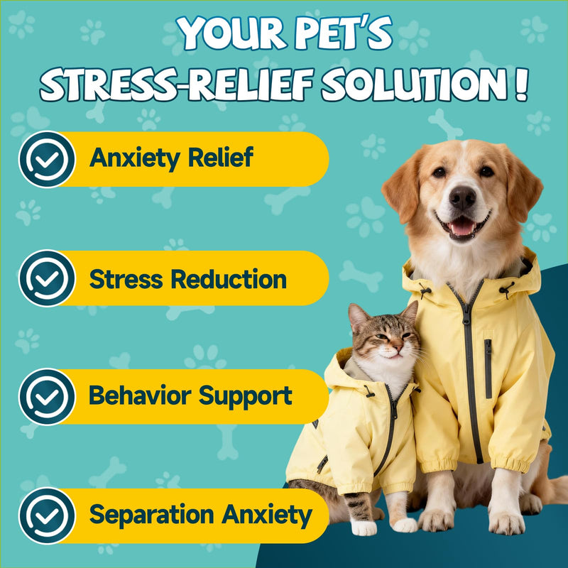 2 Pack Calming Drops for Dogs & Cats - Cat Calming Drops for Stress & Anxiety Relief with Schisandra, Dogs Calming for Travel, Vet Visits, Separation Anxiety, Storms, Fireworks - Chicken Flavor