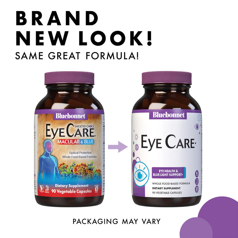 Bluebonnet Nutrition Eye Care Macular & Blue, Eye Health & Blue Light Support*, Vegan, Kosher-Certified, Gluten-Free, Dairy-Free, 60 Vegetable Capsules, 30 Servings | Vegan, Kosher, Gluten-Free, Dairy-Free