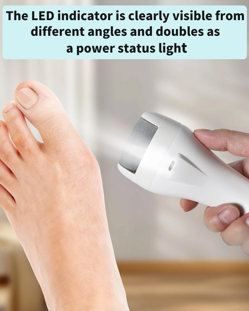 Electric Foot Callus Remover, Rechargeable Foot Care Tool with 3 Speed Settings, Waterproof Foot File, Portable Foot Dead Skin Remover, Smooth Heels, Home or Travel Spa Foot Care - BeesActive Australia