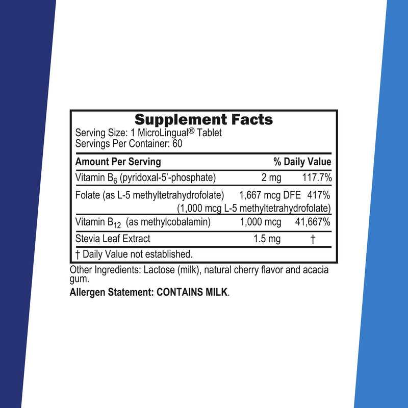 Superior Source No Shot Vitamin B-12 Methylcobalamin 1000 mcg, B-6, & Methylfolate 1000 mcg - Supports Energy, Brain, and Heart Health - Bariatric Friendly - 60 Sublingual Dissolving Tablets No Shot Activated B12 Methycobalamin 1000 mvg