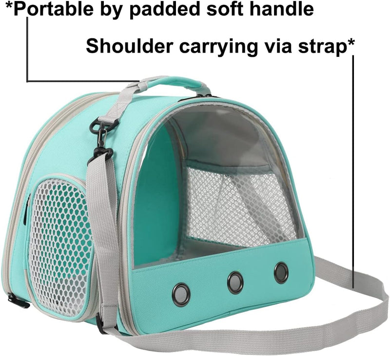 EVISTTER Small Animal Carriers,Guinea Pig Carrier for Two,Upgraded for Hedgehog Carrier,Hamster Carrier,Bird Carrier,Bunny Carrier,Rat Carrier,Ferret Carrier,Lizard Carrier green - BeesActive Australia