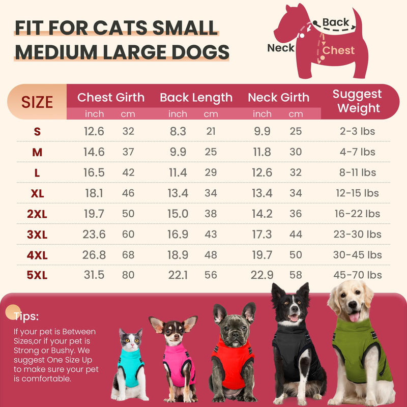 PETCARE Winter Dog Coat with Harness Built in Waterproof Dog Jackets Warm Dog Fleece Vest Windproof Dog Snow Jacket Snowsuit Reflective Dog Cold Weather Coats for Puppy Small Medium Large Dogs Cats M(Chest 14.6" Suggest 4-7 lbs) Pink - BeesActive Australia