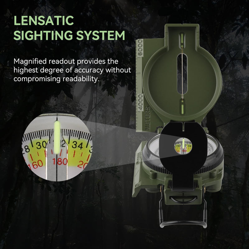 Compass Hiking Survival, Wilderness Survival Compass for Kids- Magnetic Gear Set Navigation Map- Backpacking Camping Hunting Survival Green-2G - BeesActive Australia