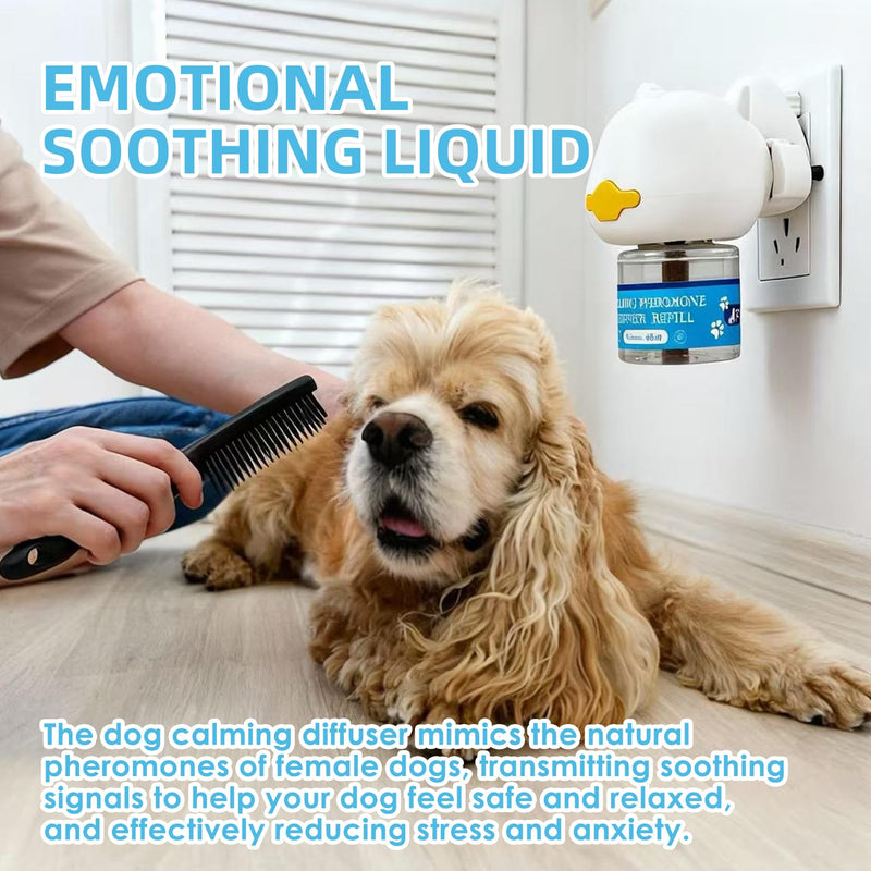 sofun Dog Calming Plug In Diffuser Kit - 1 Diffuser + 2 Refills, 60 Days Dog Anxiety Relief Pet Calming Plug In for Separation Stress & Loud Noises