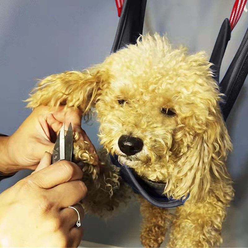 LuckyOpt Dog Grooming Hammock, Breathable Pet Hammock for Grooming with 2 S Hooks, Dog Snake Harness for Nail Clipping Trimming Small & Medium Cats & Dogs (S) - BeesActive Australia