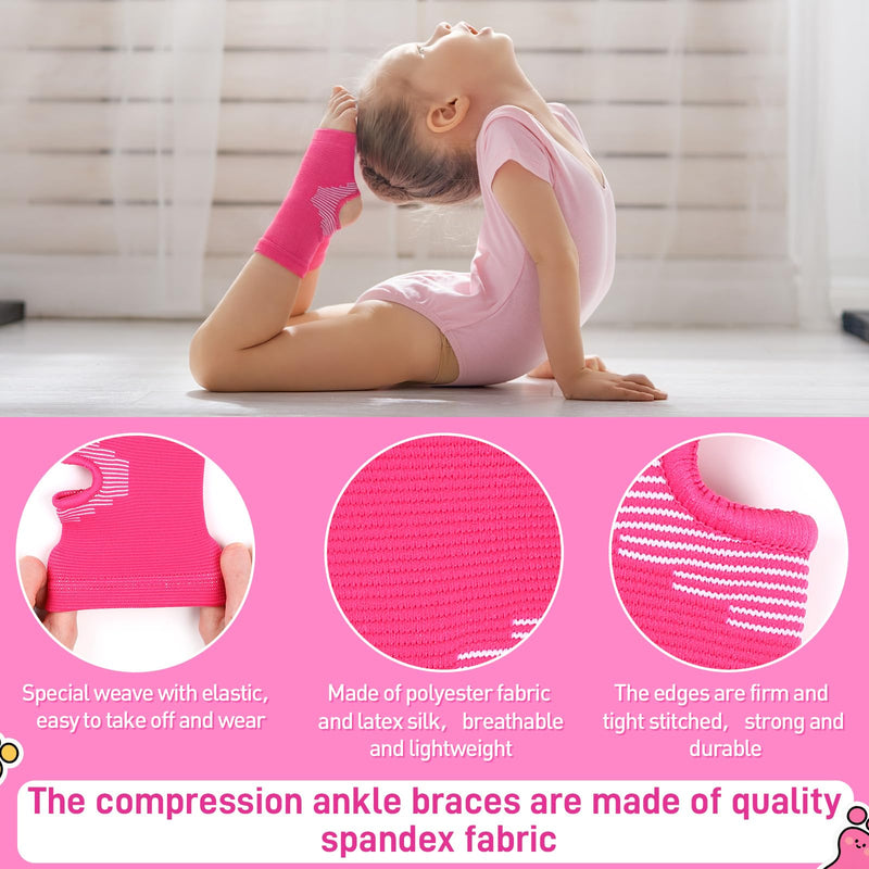 Tarpop 2 Pairs Kids Ankle Brace Set Foot Ankle Support Kids Ankles Sleeve Compression Socks Knitted Fitness Stabilizer Wrap Protector Knitted Child Sleeve Support for Injury Prevention Jogging Running - BeesActive Australia