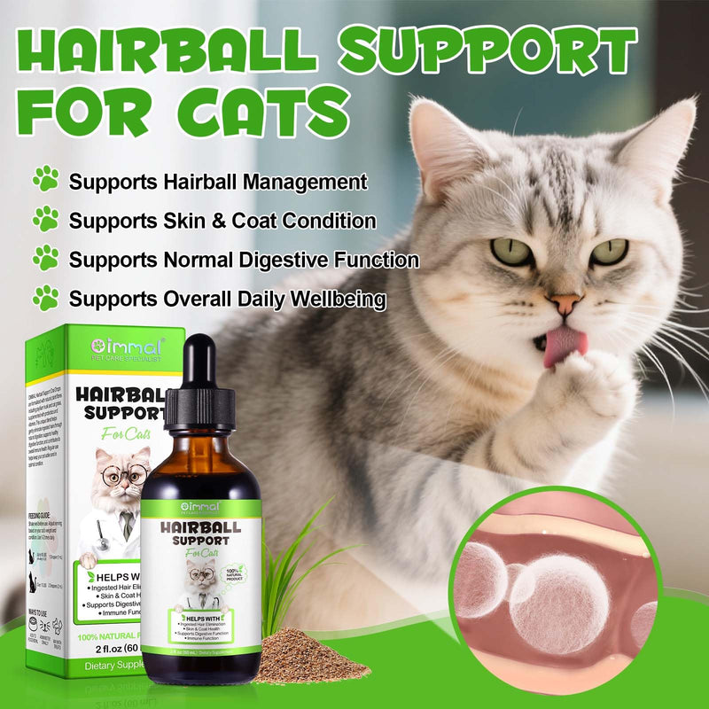 Hairball Treatment for Cats,Cat Hairball Remedy,Promotes Healthy Digestion,Eliminates & Prevents Hairballs,with Natural Ingredients & Vitamins,for All Ages & Breeds,Chicken Flavor 2fl oz