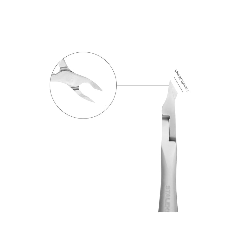 STALEKS PRO Smart 50 7mm Professional Cuticle Nippers – Stainless Steel Skin Clippers for Manicure & Pedicure